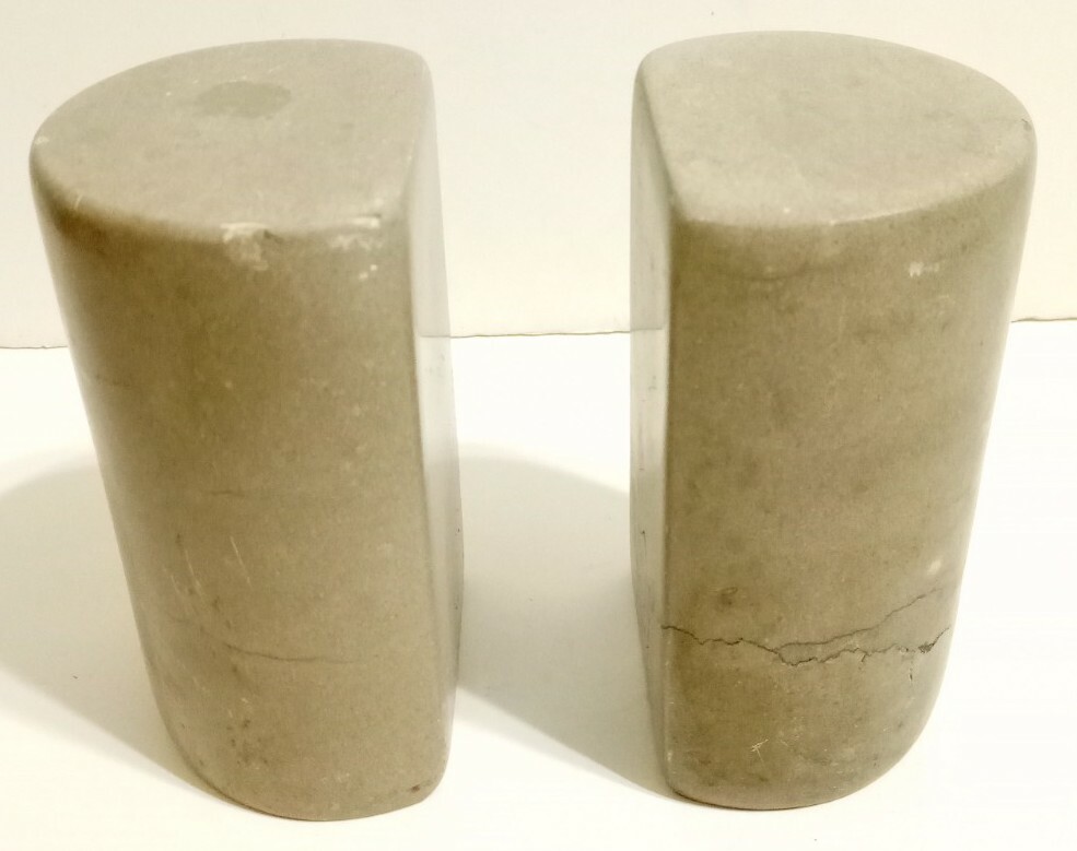 Real Earth CORE SAMPLES Stone BOOKENDS Green Texas 1950’s Oil Drilling LANDMAN