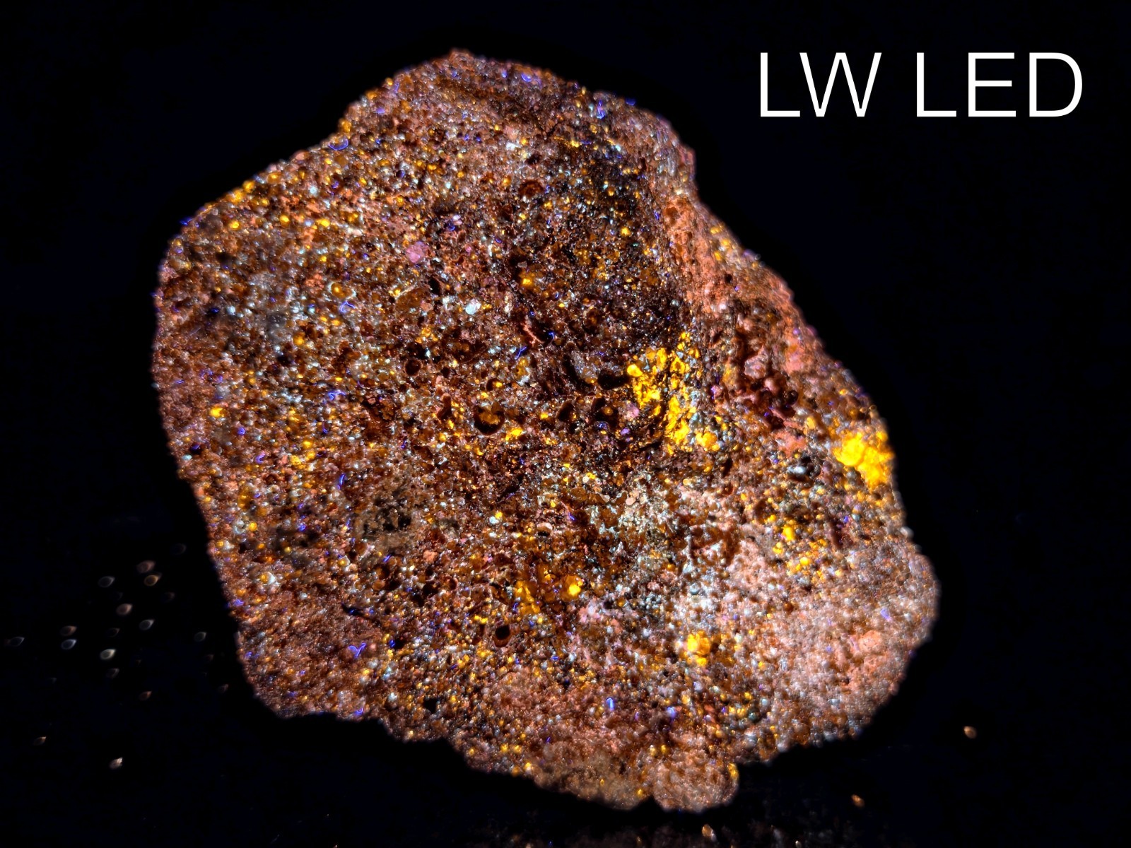 Bright Orange Purple Fluorescent Sphalerite Horn Silver Mine, Utah 278 Gram