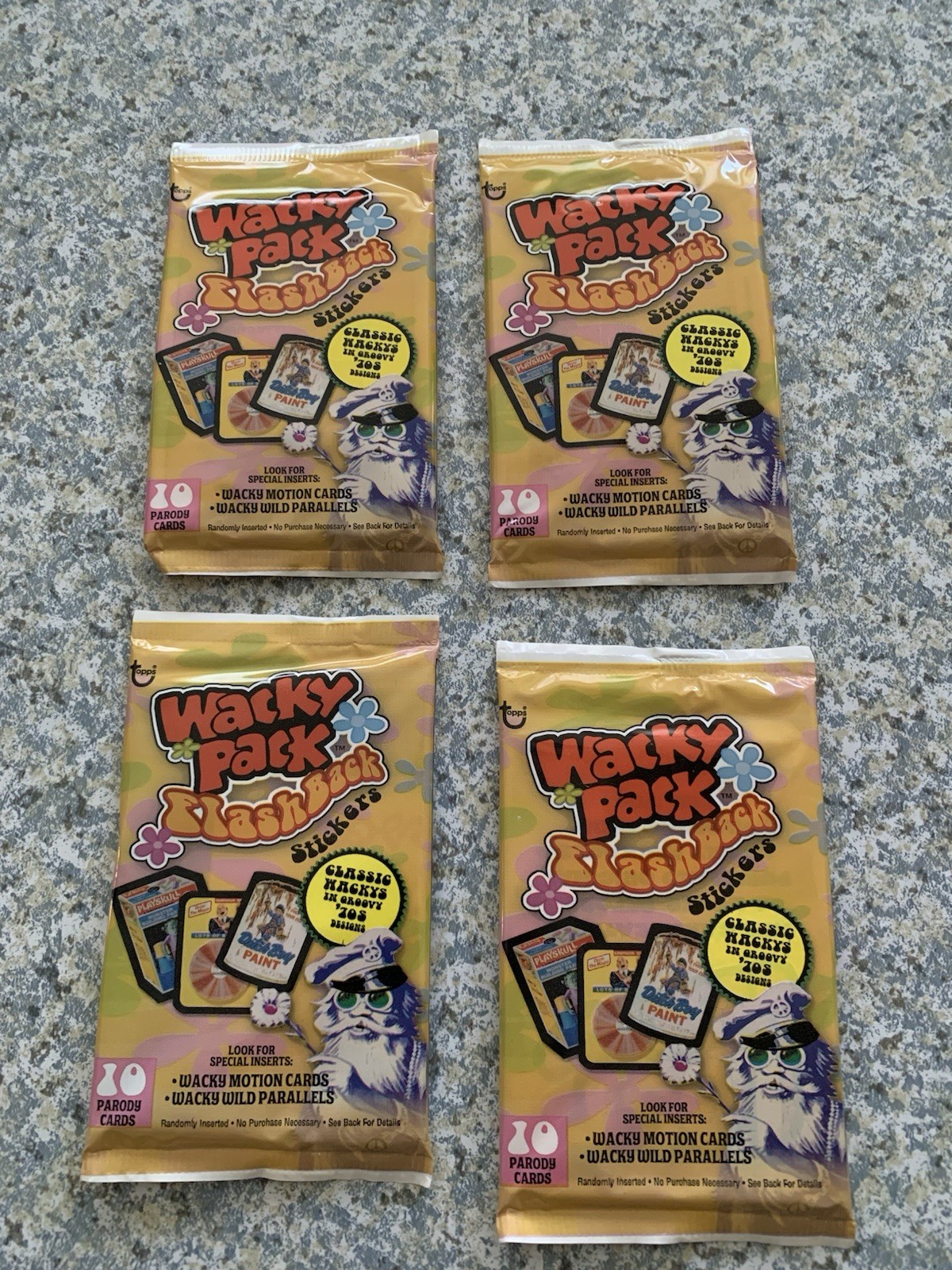 Wacky Packages Flashback Trading Card Sticker Packs 2008 Topps Co. Lot Of 4 NIP