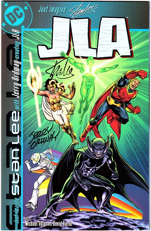 JUST IMAGINE STAN LEE WITH JERRY ORDWAY CREATING JLA NM Signed Lee/Ordway 2002