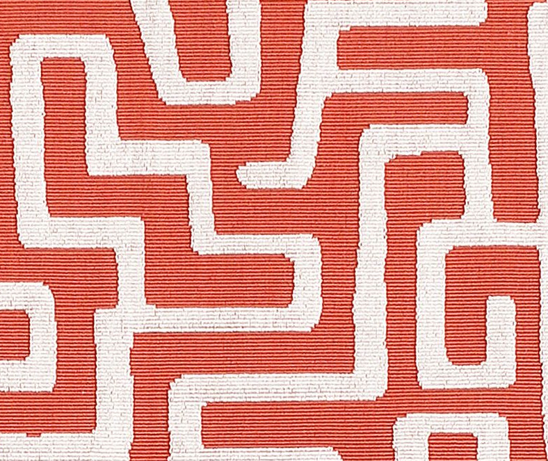 4 Yards Thibaut Terrace Lane Coral Cotton Geometric Epingle Upholstery Fabric