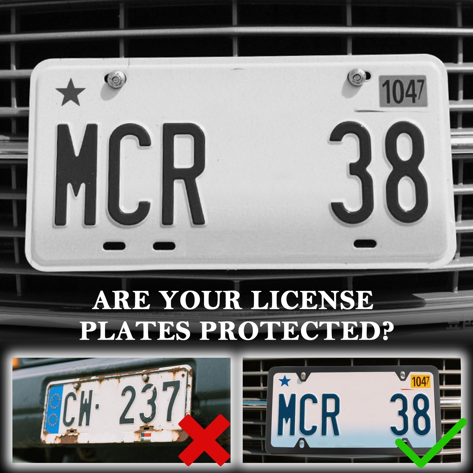 Licence Plate Frame Holder,Practical No Drill Front License Plate Bracket for…
