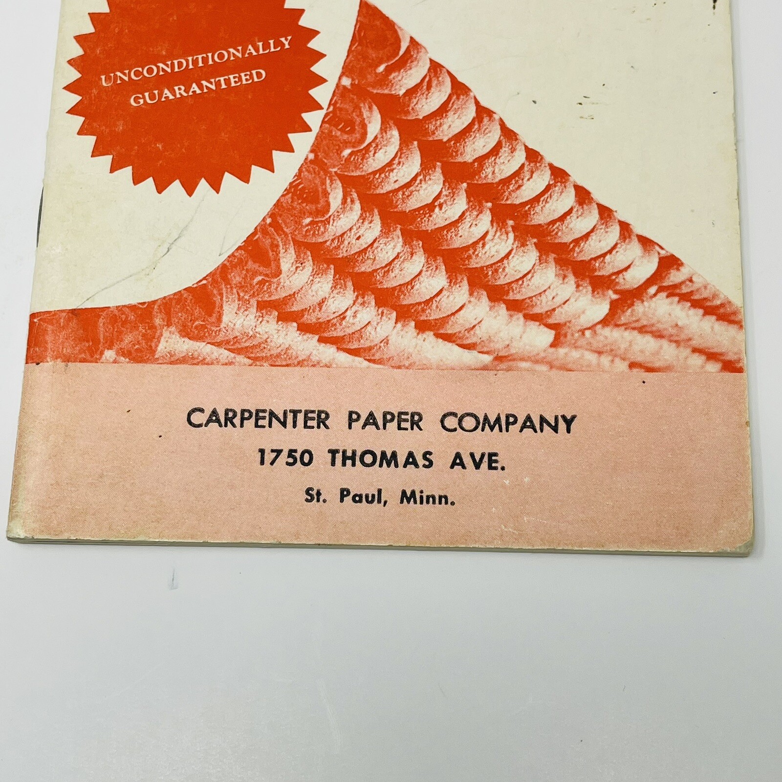 50s Square Yardage Table Sponge Rubber Carpet Cushion Carpenter Paper St Paul MN