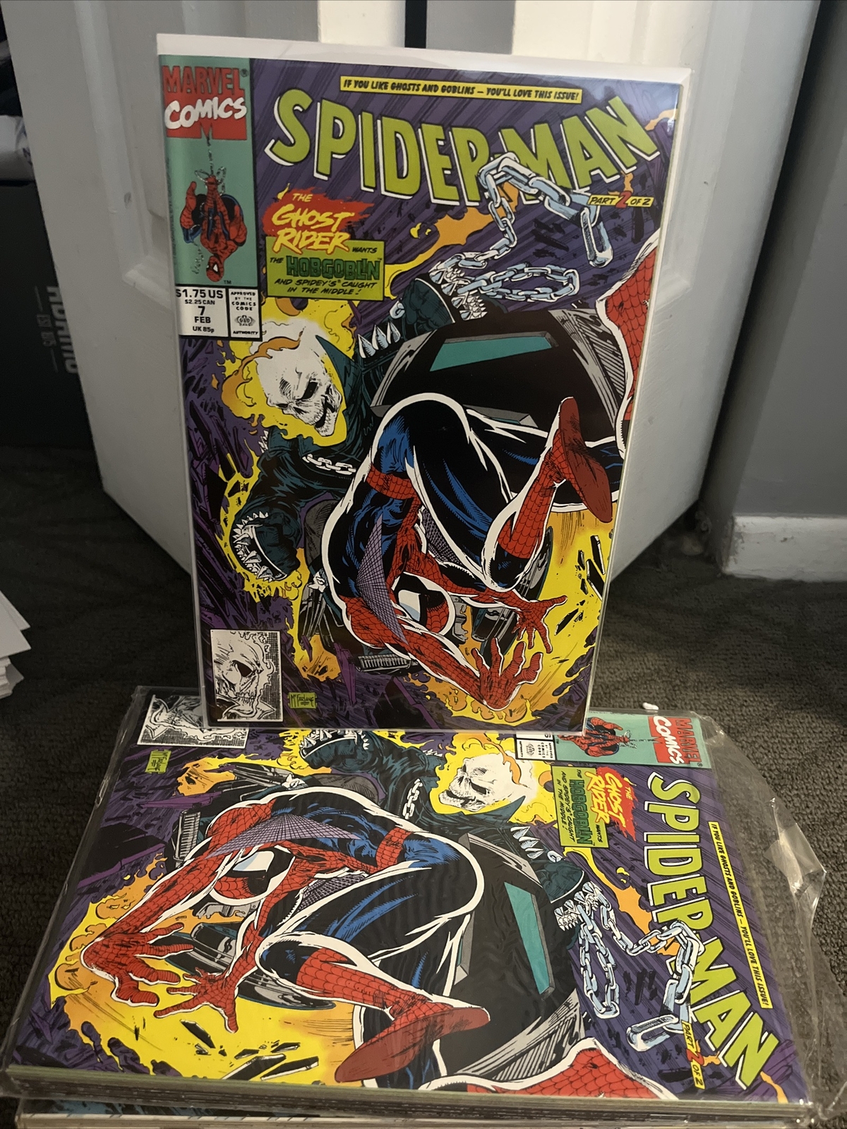 Spiderman 7 Todd McFarlane NM 9.4+ Unread 1990 Ghost Rider