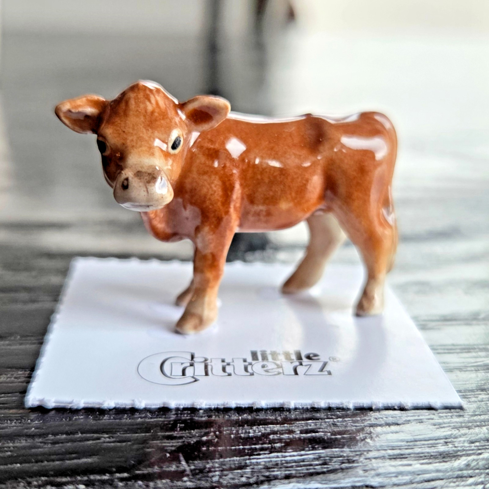 LITTLE CRITTERZ Jersey Cow “Butter” Miniature Figurine New FREE SHIPPING LC980