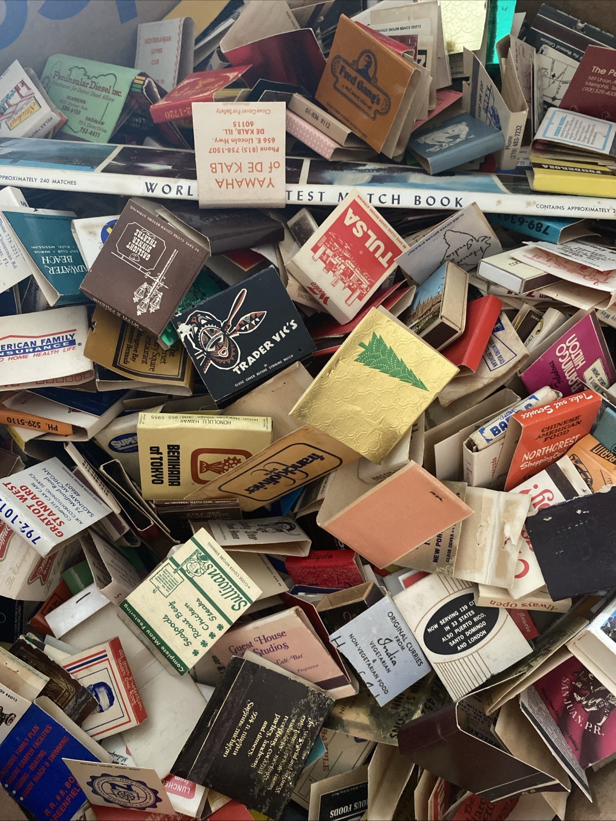 100x Lot: Vintage Matchbook Cover Collection Mixed Covers Bulk – No Matches