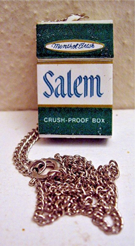 Salem Cigarette Necklace Charm Old Vending Machine Toy