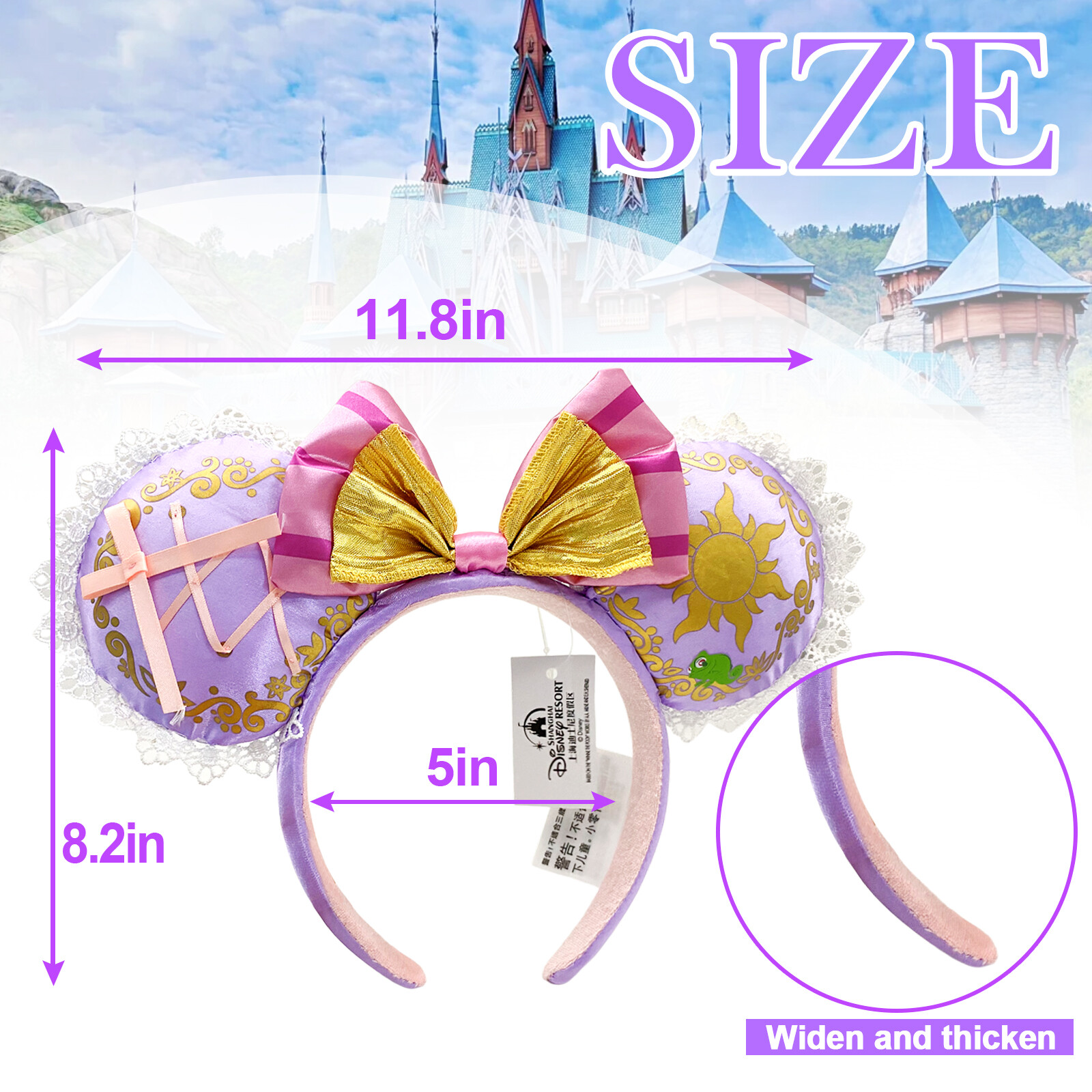 US Stock Rapunzel Tangled Pascal Disney Parks Mickey Ears Minnie Headband