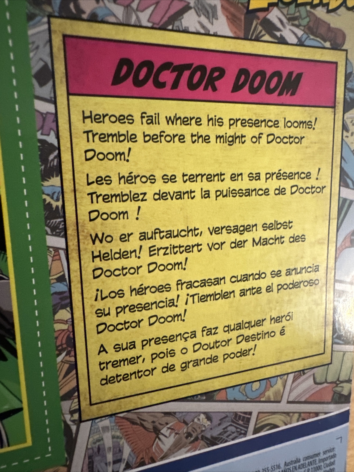 Doctor Doom Super Hero Marvel Comic Legend Toy Dr. Figure Kenner Hasbro Decor