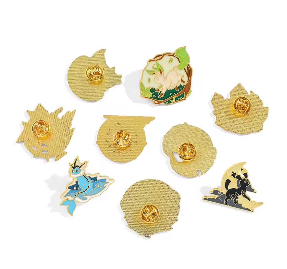 Pokemon Eevee Evolution Enamel Character Pins Badges Flareon Sylveon