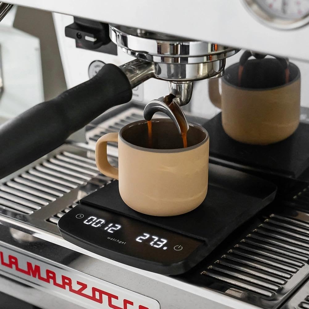 watchget Coffee Scale with Timer, 2200g/0.1g 4.8 x 6.89 x 0.98 inches, balck