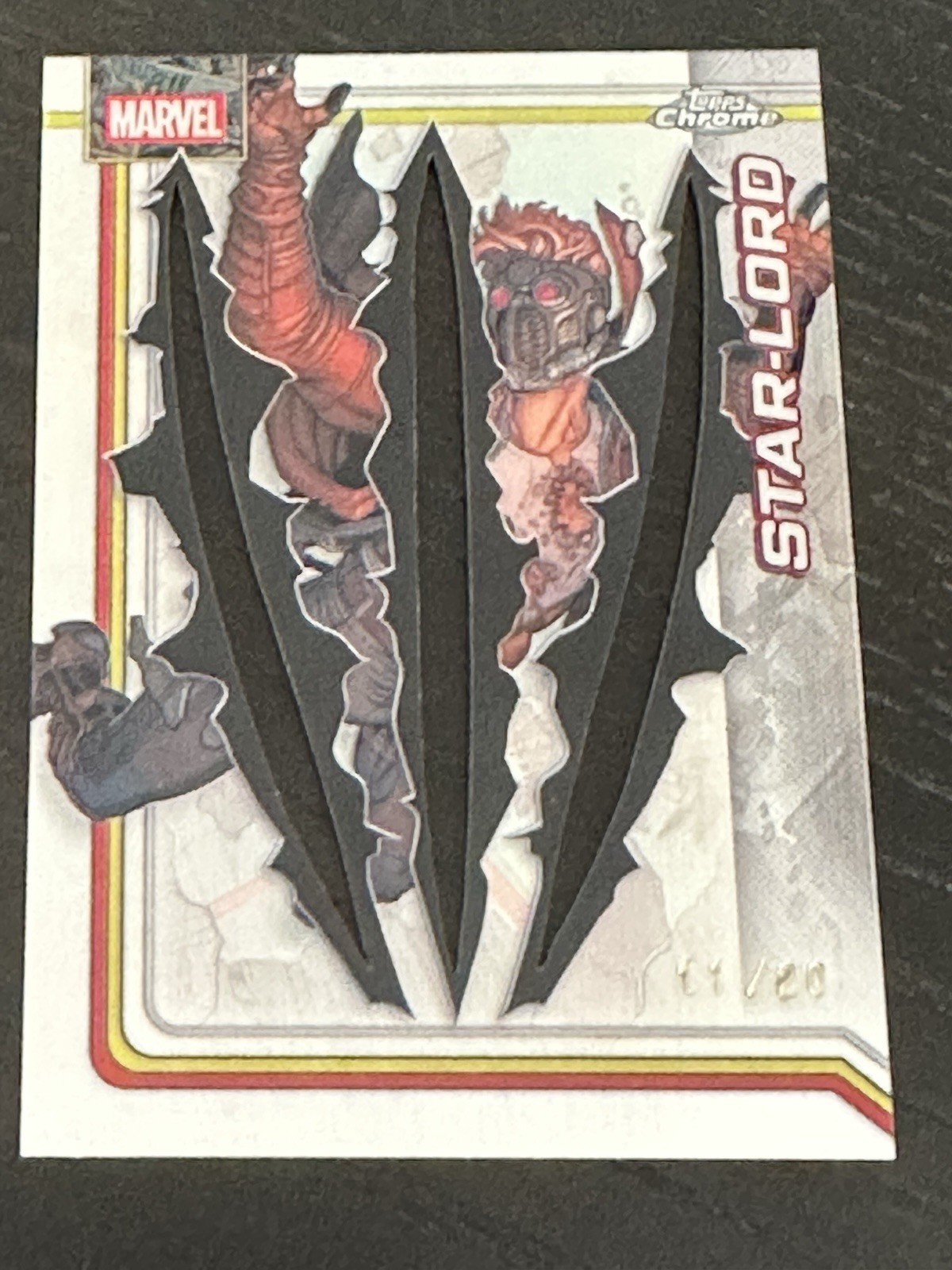 2026 Topps Marvel Chrome Star-lord Clawed Die-cut Refractor 11/20