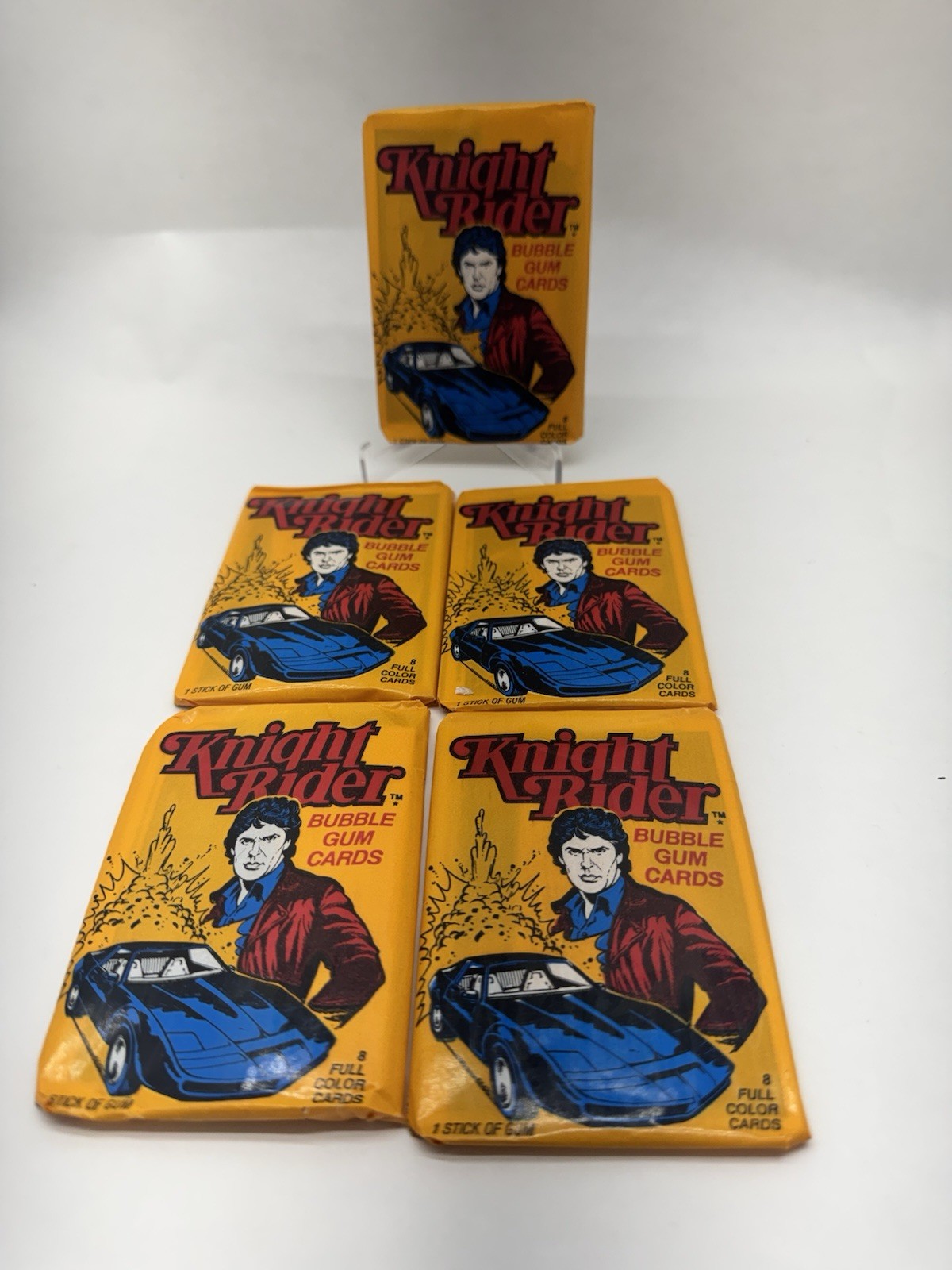 1982 Donruss KNIGHT RIDER Trading Cards (Lot of 5) Factory Sealed Wax Packs