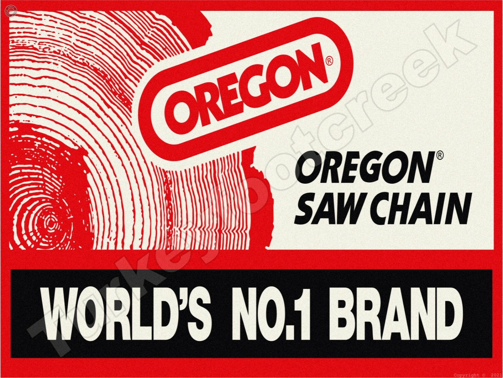 Oregon Saw Chain 9″ x 12″ Metal Sign