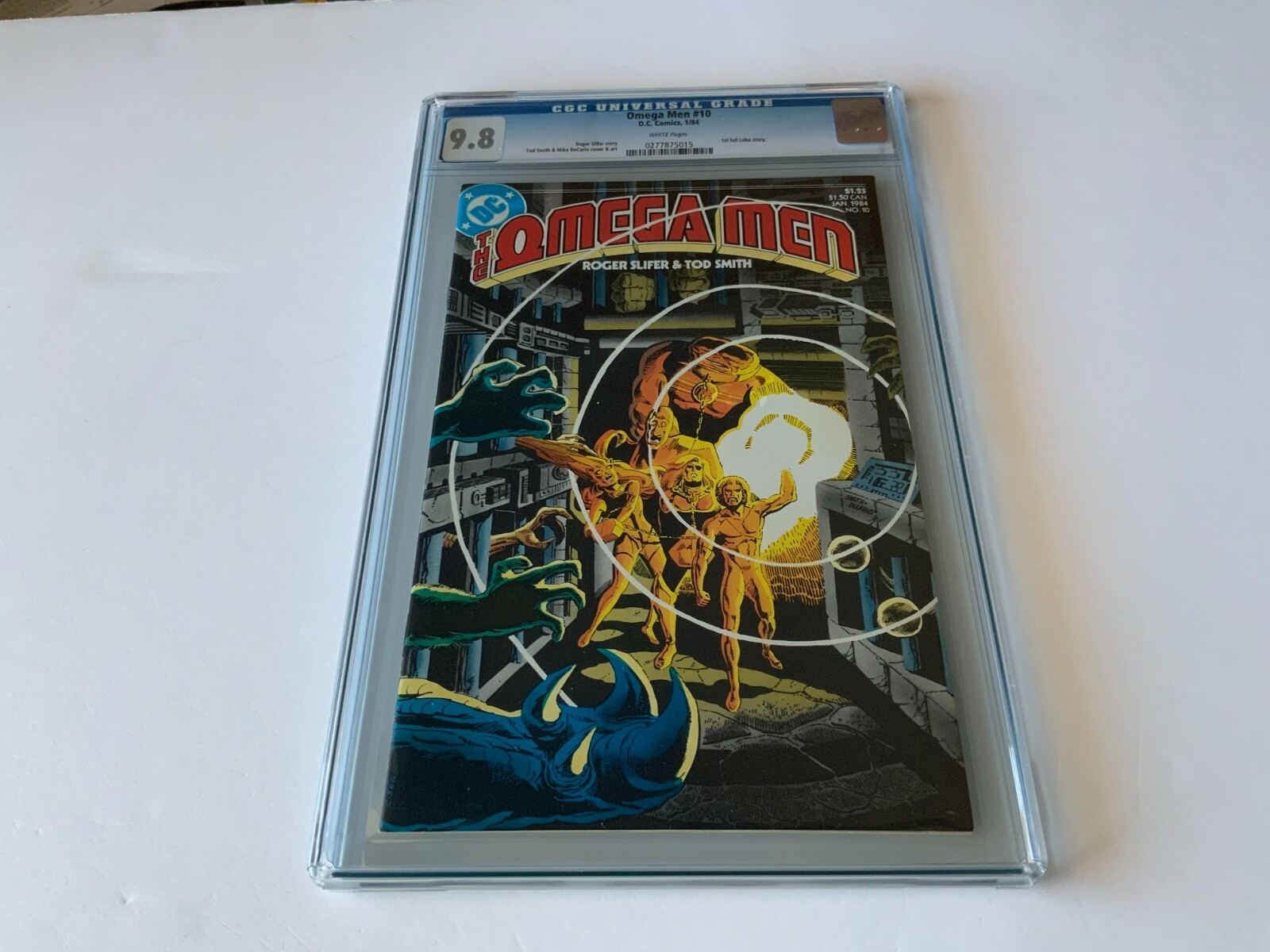 OMEGA MEN 10 CGC 9.8 WHITE PAGES 1ST FULL LOBO STORY DC COMICS 1984
