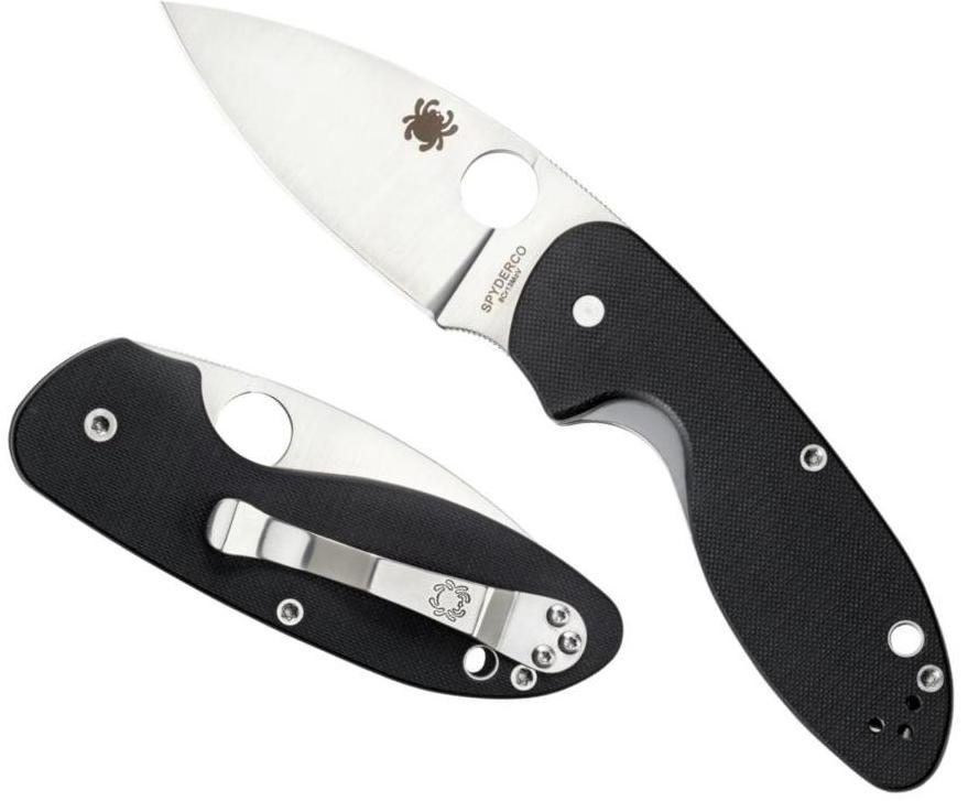 SPYDERCO Efficient 2.98″ Plain 8Cr13MoV Steel Blade G-10 Handle C216GP **NEW**