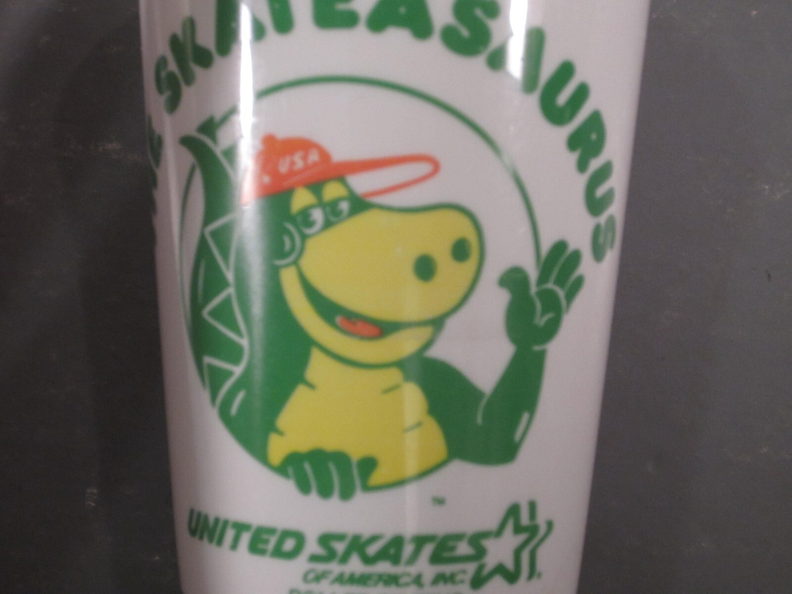 United Skates of America SKATEASAURUS Plastic CUP Vintage