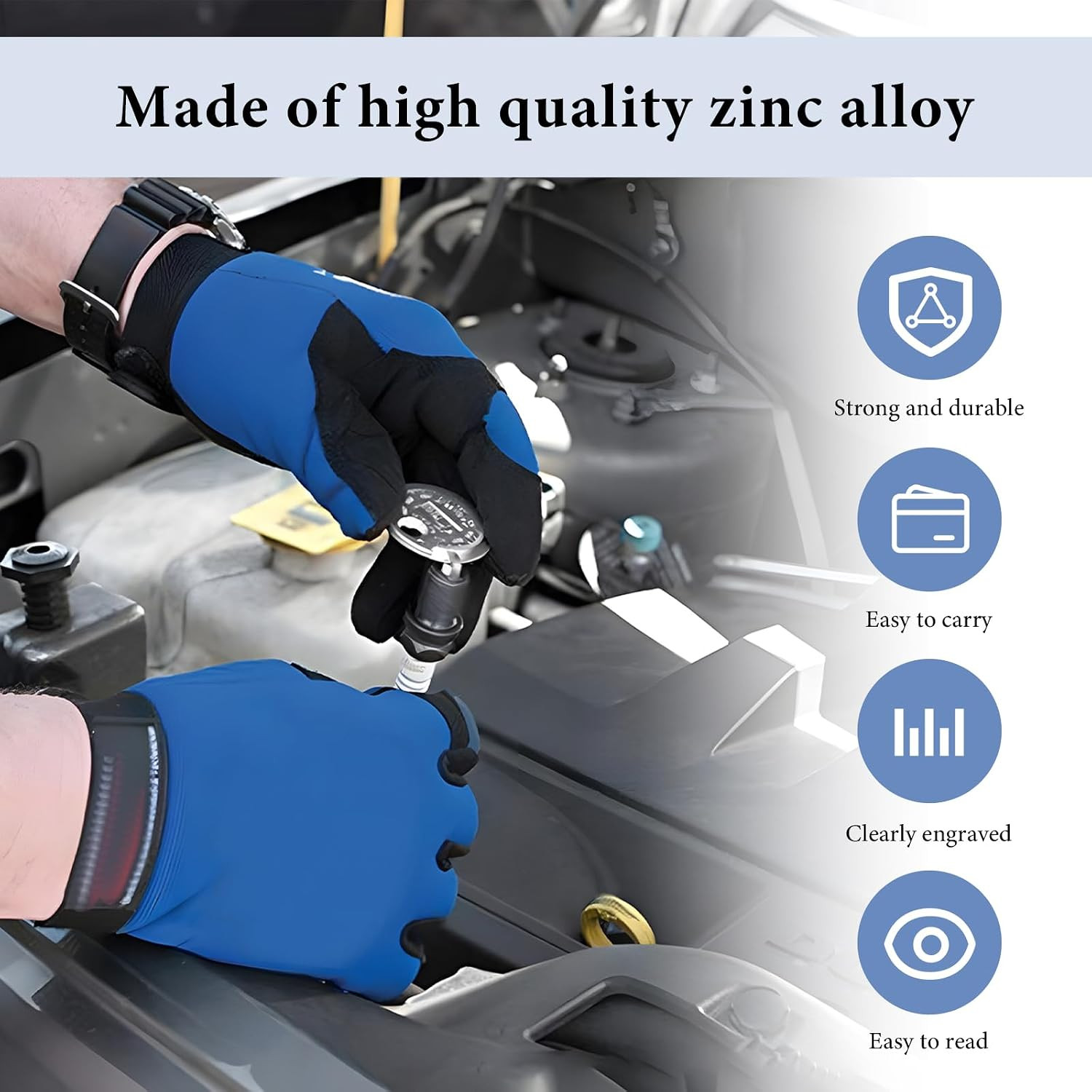 2PCS Spark Plug Measuring Tool, Wire Spark Plug Gap Gauge Scaled from 0.020 to 0
