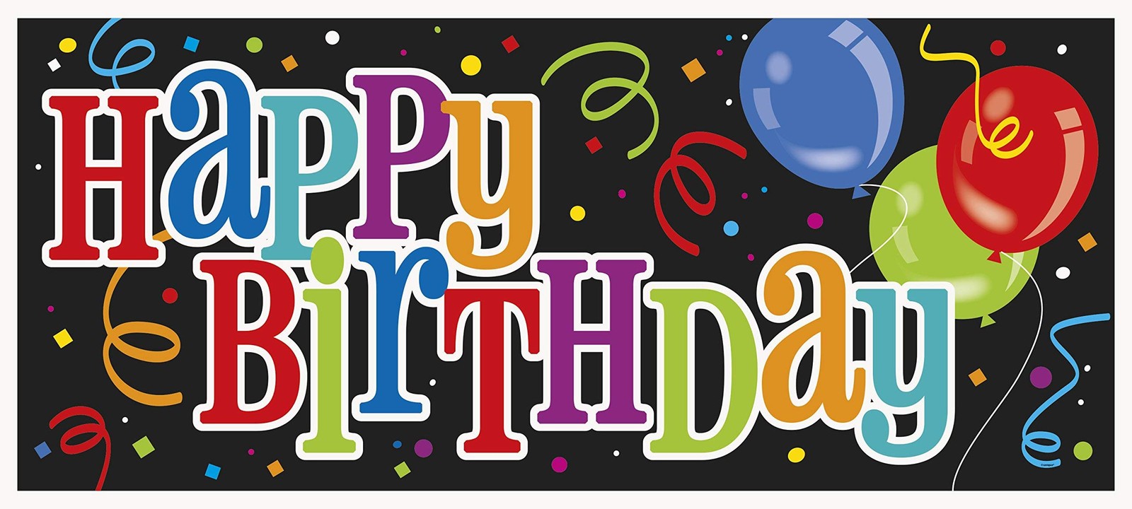 Happy Birthday Wall Banner, 60″ x 27″