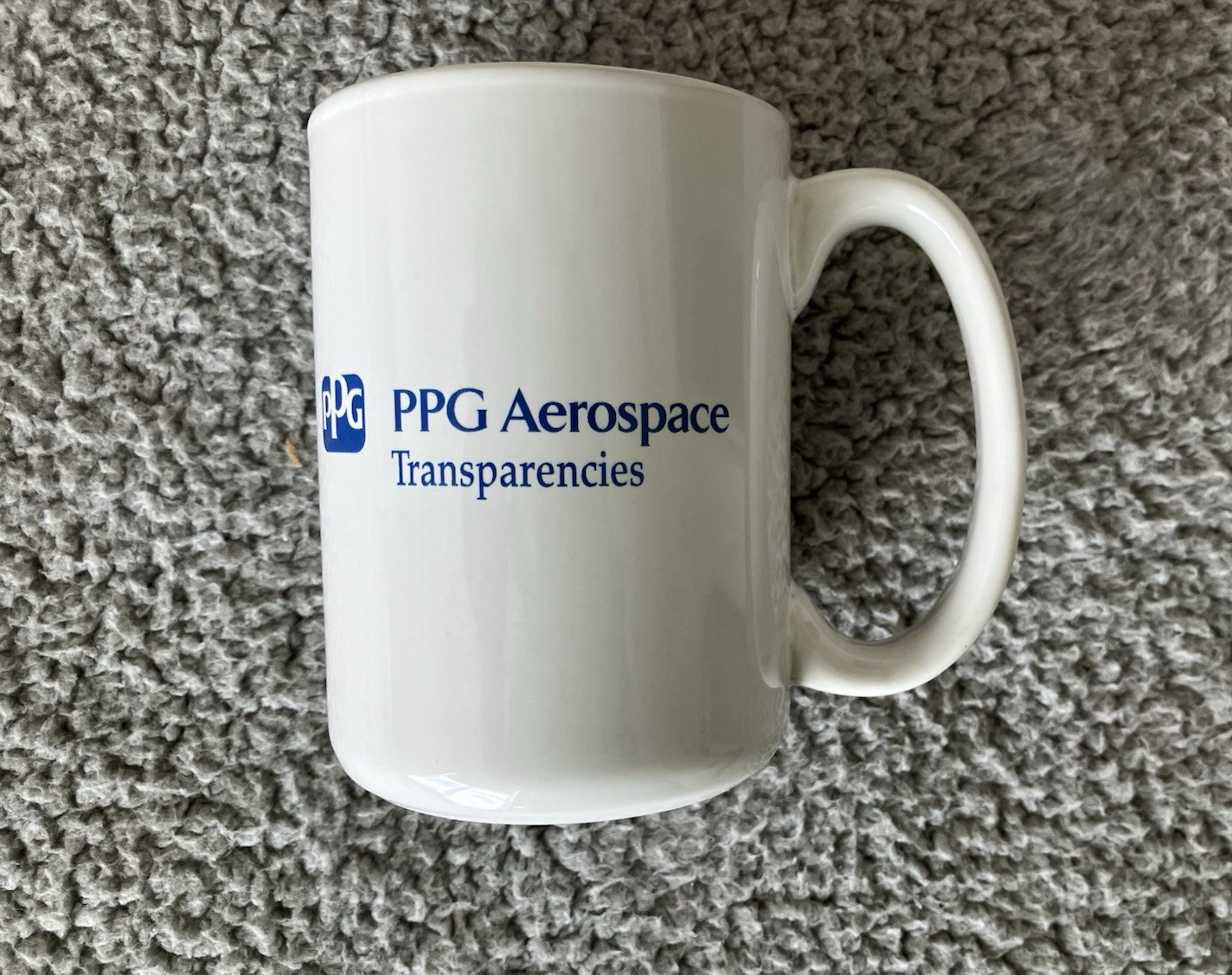 PPG INDUSTRIES Ceramic White Coffee Mug/Cup Promotional/Employee Item Logo 12 oz