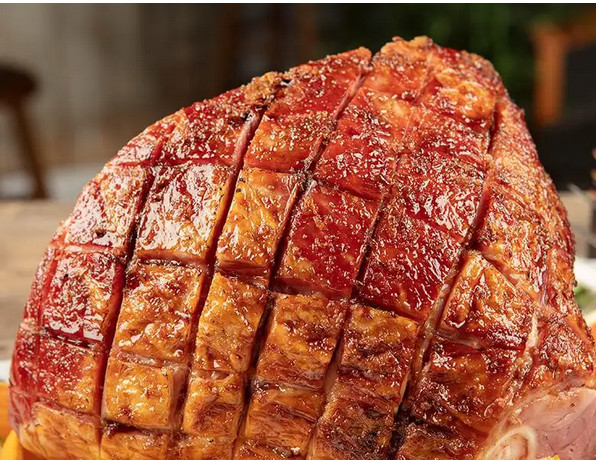 (1) 8- 10 Pound Unsliced Hickory Smoked Half City Ham