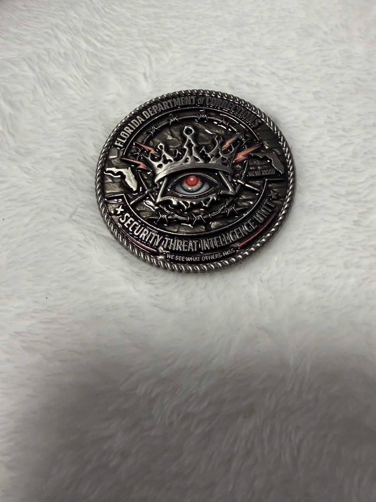 Florida DOC Security Threat intelligence Unit Coin “we See What Others Miss”