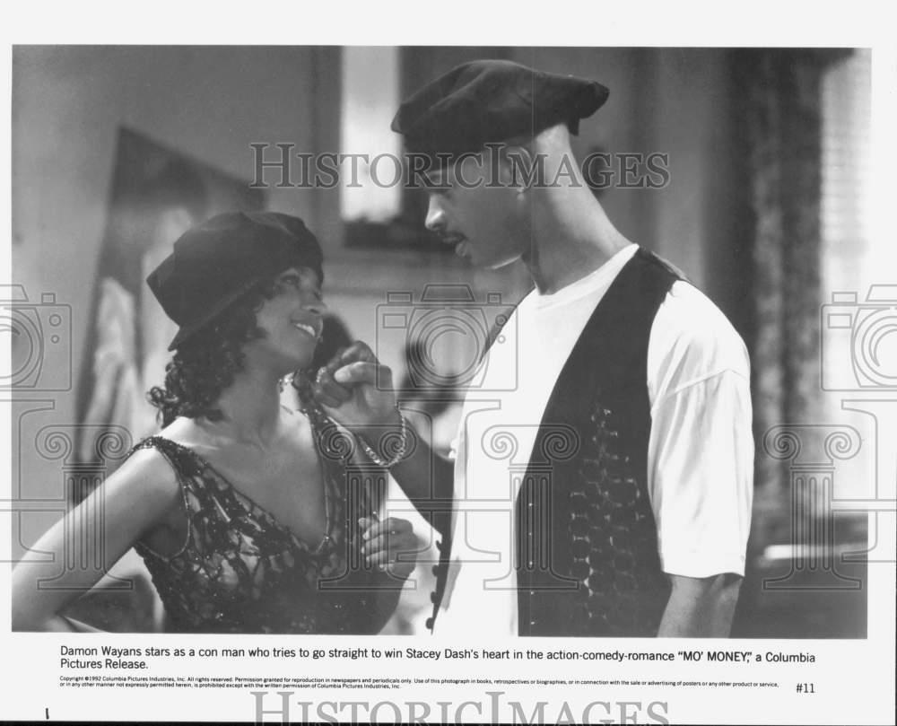 1992 Press Photo Damon Wayans & Stacey Dash in “Mo’ Money” Movie – lrp80304