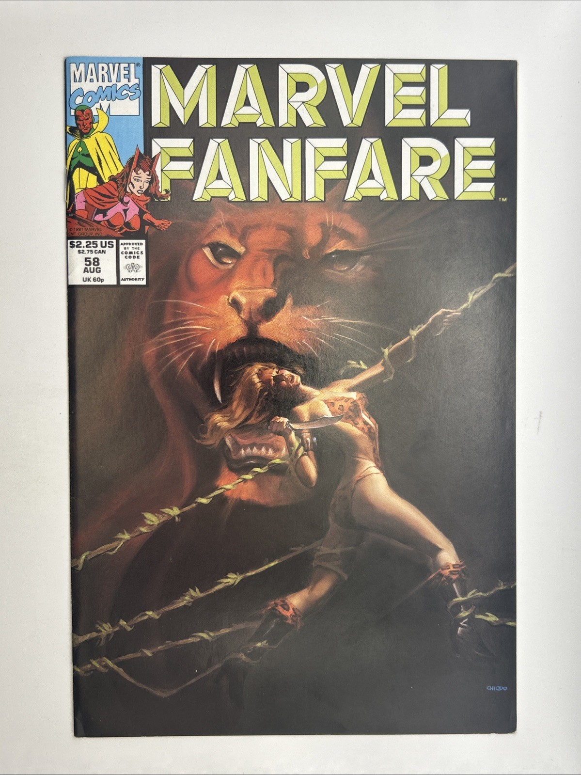 Marvel Fanfare #58 (1991) NM Marvel Direct Edition Joe Chiodo Shanna cover