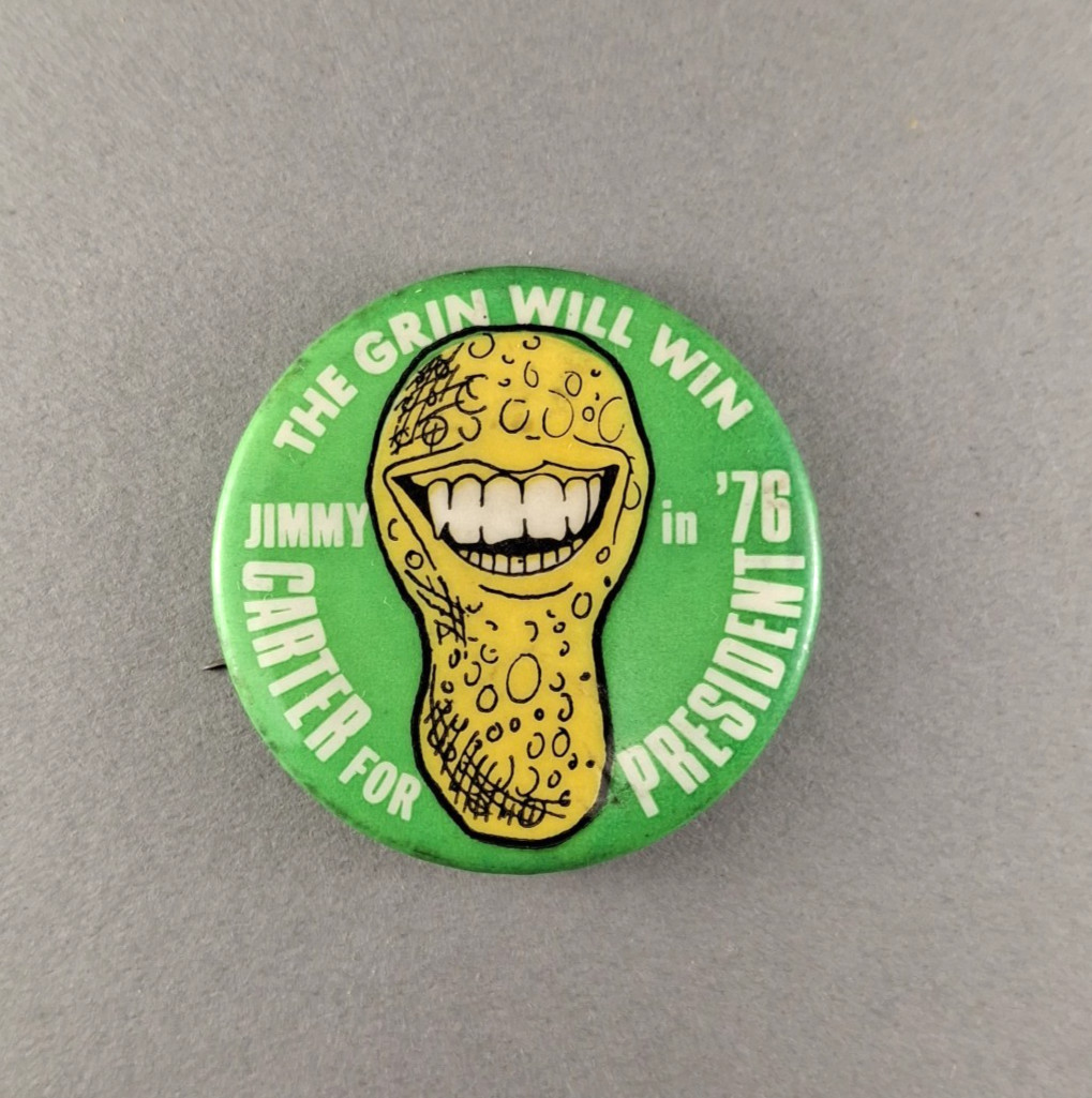 Vintage Jimmy Carter President 1976 Campaign Political Pinback Peanut Button PB7