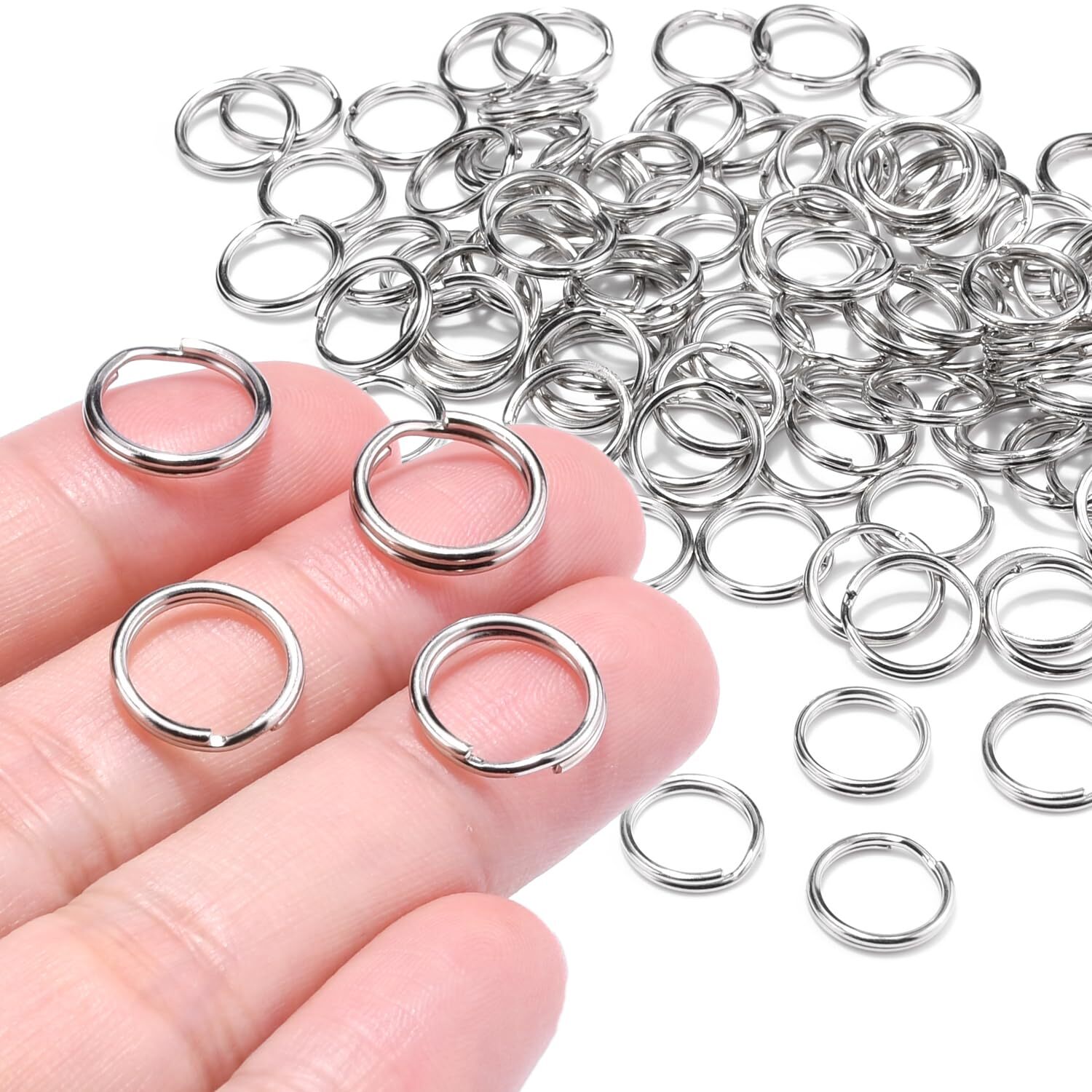 1/2″ Small Split Ring for Keychains,Double Loops Split Jump Rings Jewelry Making