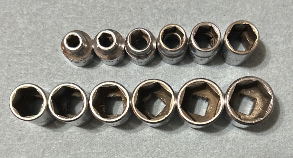 VTG MAC Tools 12pc 3/8 Dr Shallow Socket Set Metric 6mm-19mm 6pt USA