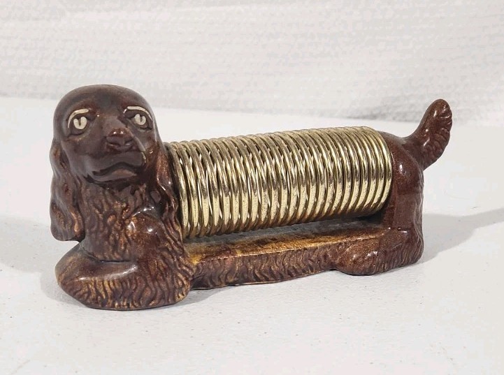 Miramar California Brown Spaniel Dog Letter Mail Holder Mid Century Kitsch USA