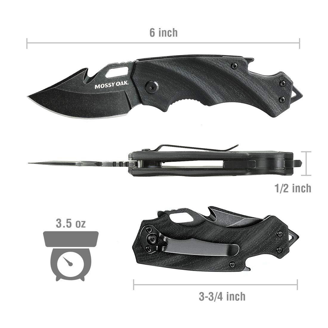 Mossy Oak MINI Folding Pocket 2.5-IN Stainless Steel Drop Point Blade G10 Handle