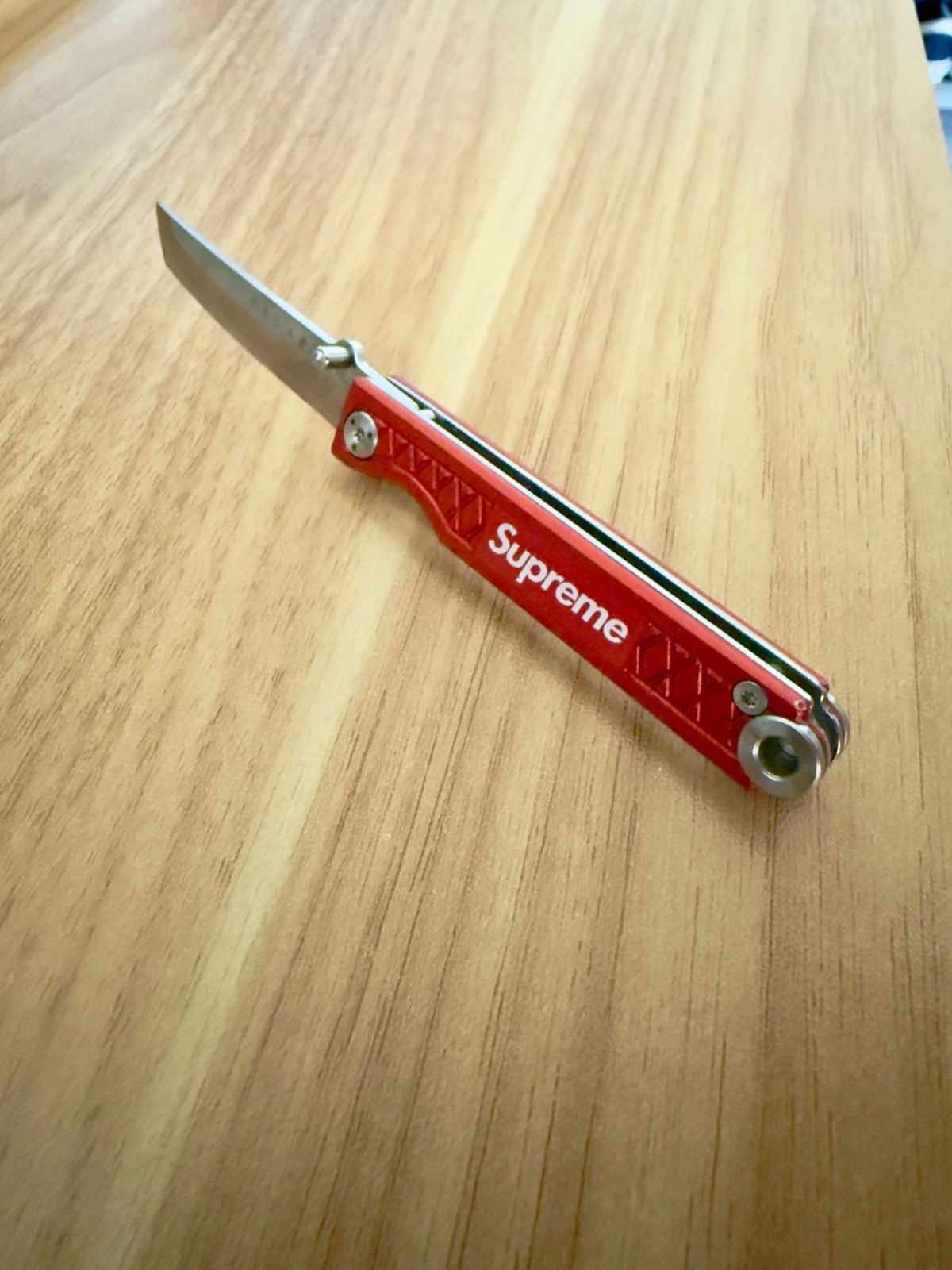 Supreme SS18 StatGear Pocket Samurai Knife in Red