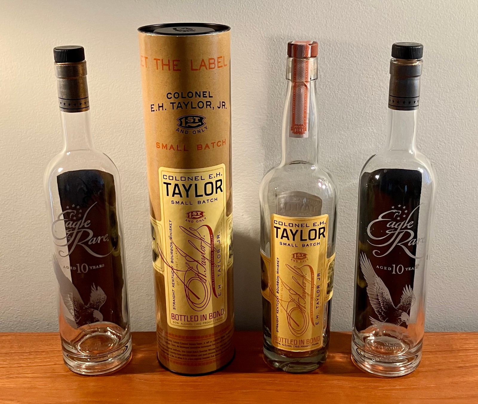 Lot of 1 EH Taylor Small Batch 2 Eagle Rare 10 Year Bourbon Bottles – EMPTY