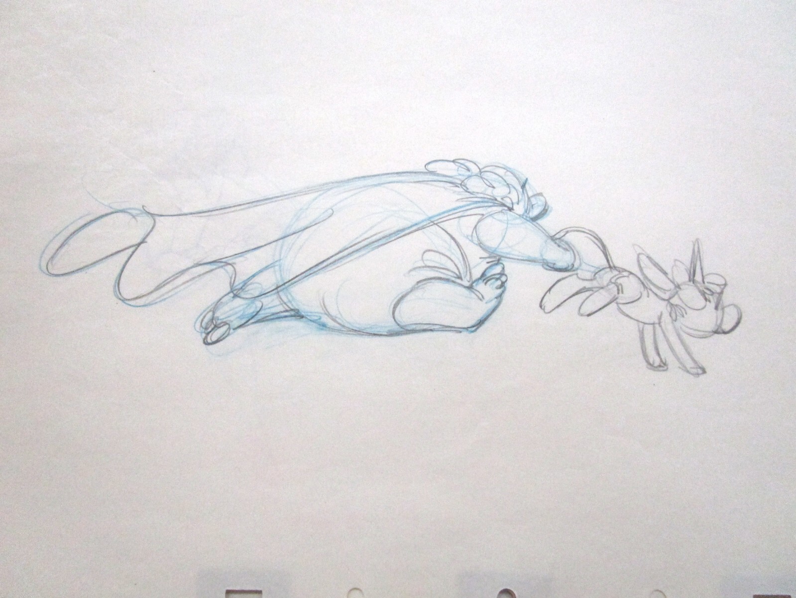 1940 FANTASIA Bachus Jachus donkey Walt Disney ORIGINAL PRODUCTION cel DRAWING