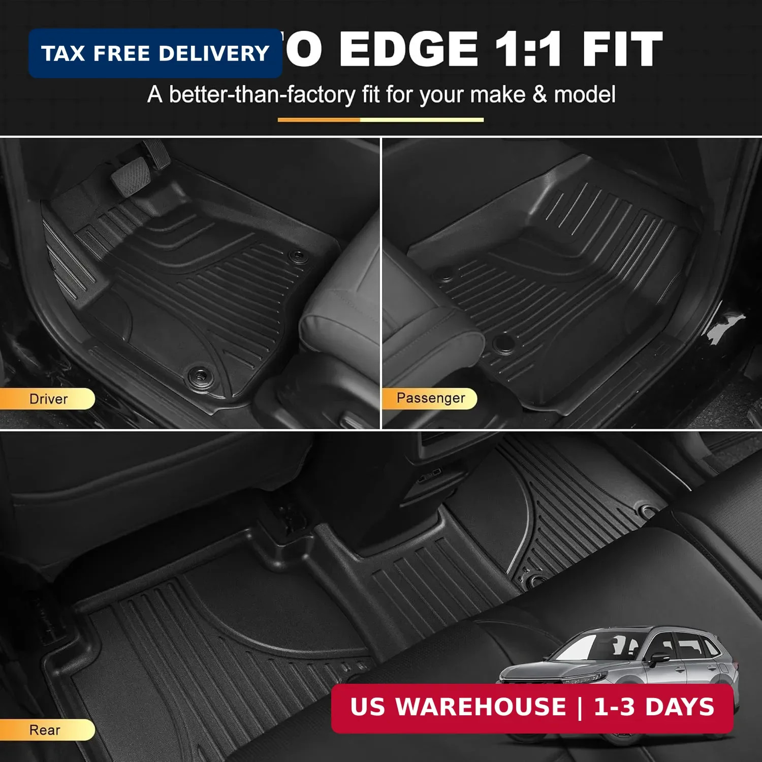 Floor Mats Fit for Honda CRV 2026 2025 2024 2023 (Include Hybrid) – AOMSAZTO 202