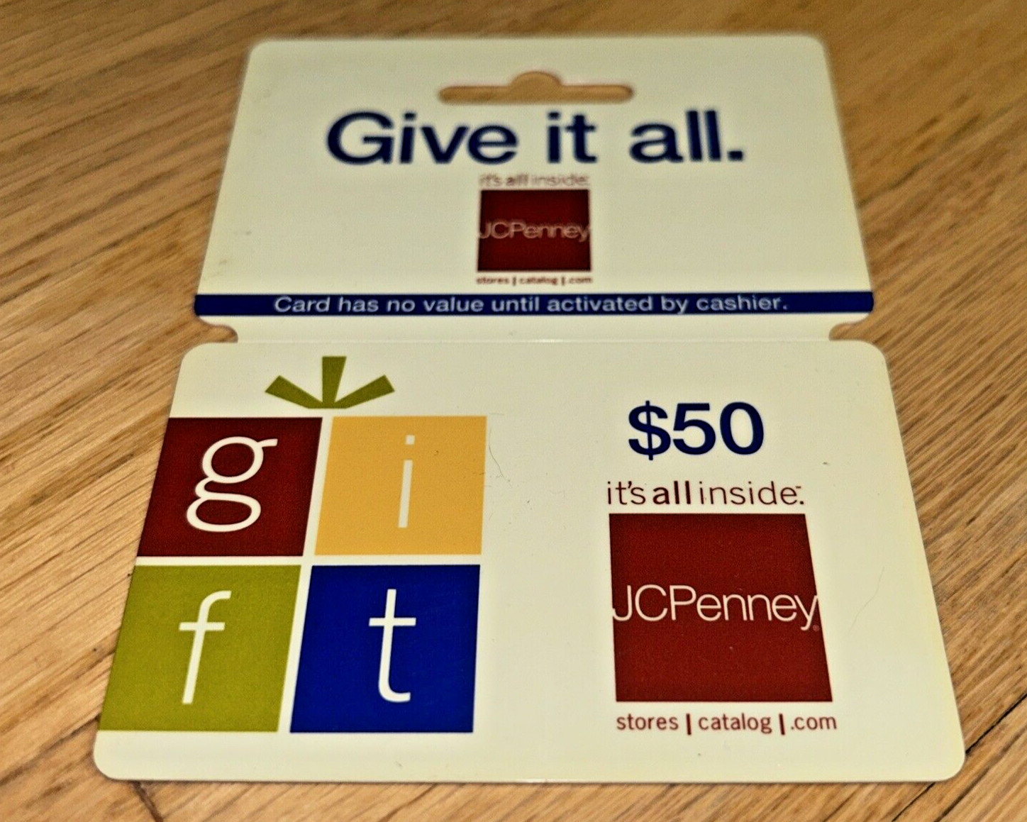2007 Vintage JC PENNEY All Plastic – GIFT CARD / HANGER (No Value)