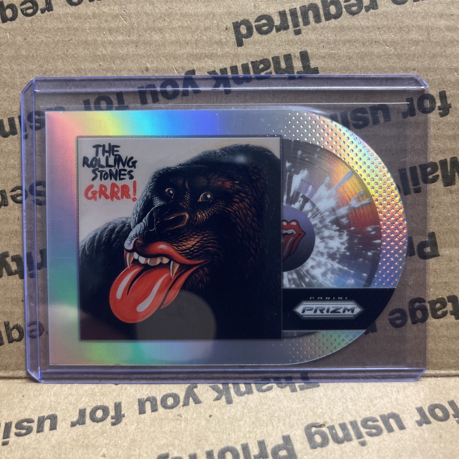 2025 Panini Prizm The Rolling Stones – Album Die-Cut Silver Prizm – #32 GRRR!