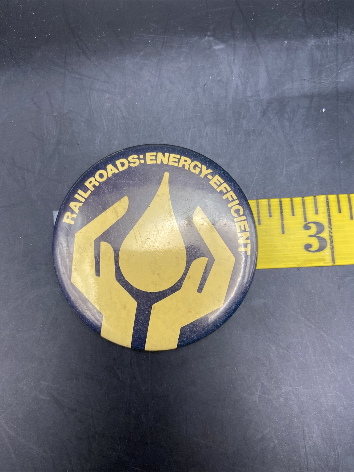 railroads energy efficient pinback