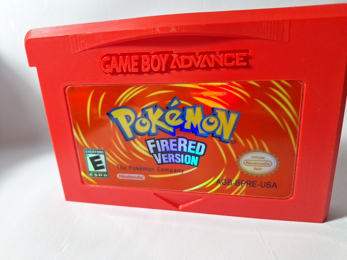 3D Printed Pokémon FireRed Giant Gameboy Advance Cartridge Wall Art/Decor (A)