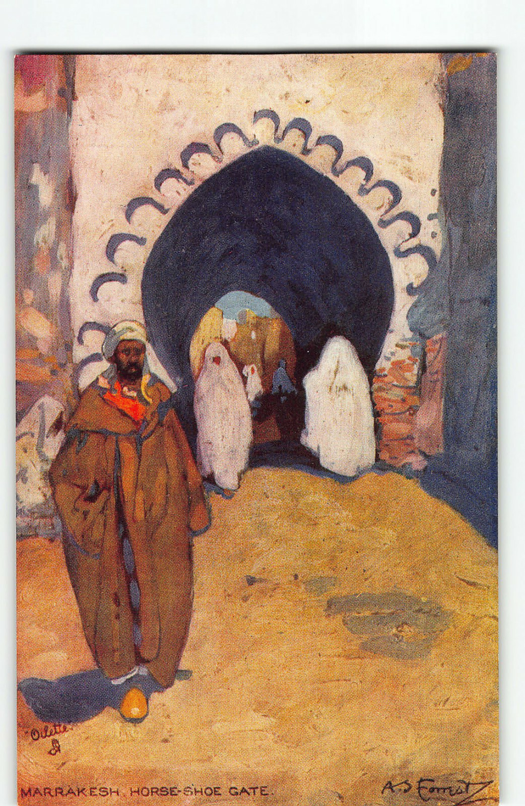 Stunning Tuck’s “Oilette” Wide World Marrakesh Morocco- Middle East Postcard -L2