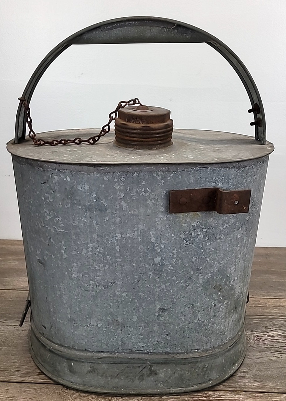 Vtg Galvanized Steel 3? Gal. Oil Or Water Can Tested Needs Spout Rare