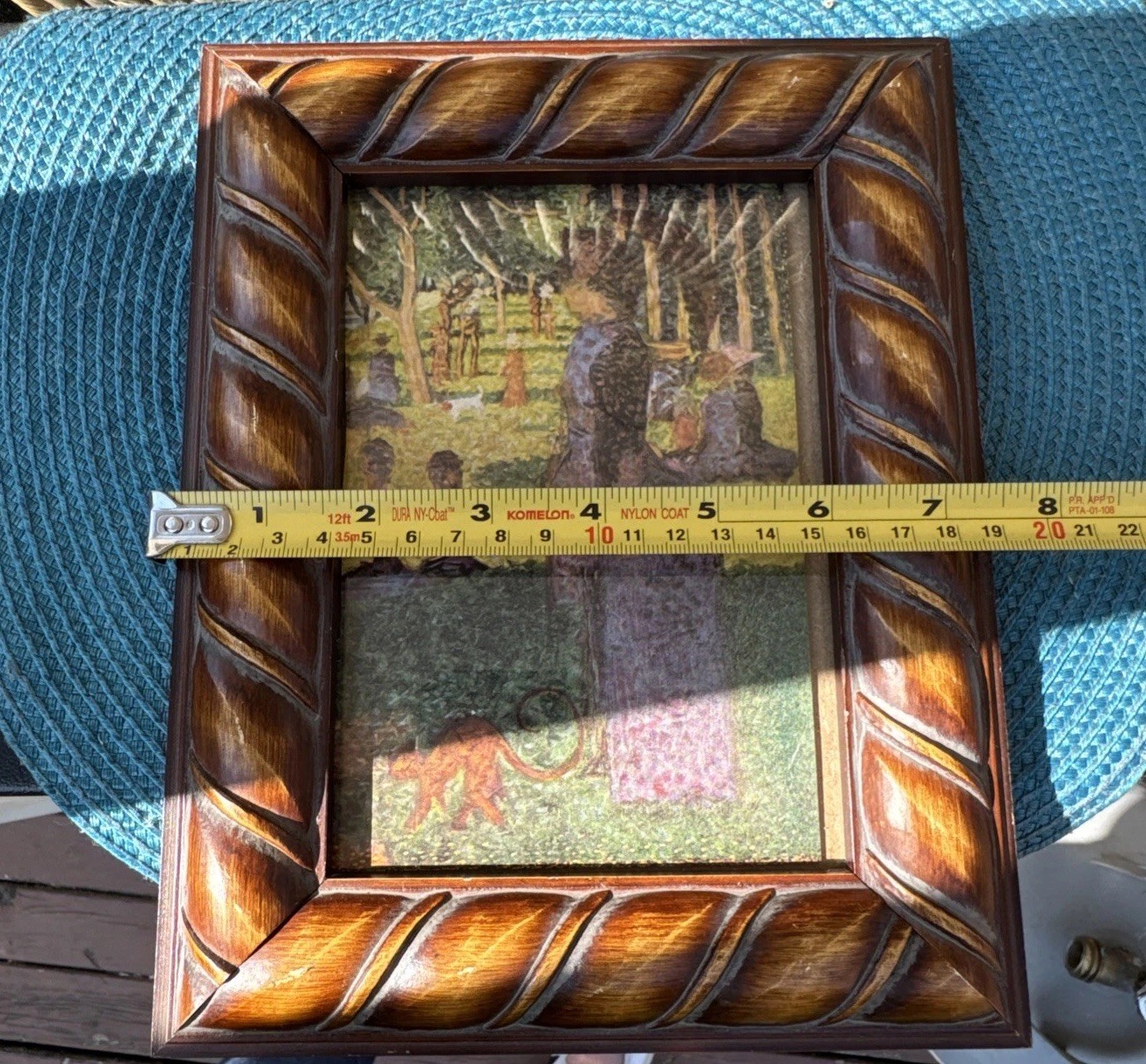 VTg Solid Wood Rope Carved Frame Walnut Finish Hardwood For 5×7
