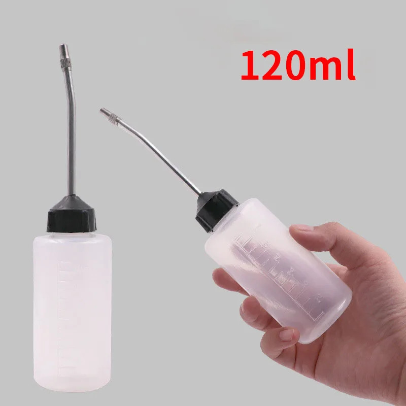 120ML Sewing Machine Oil Bottle Iron Spout with Cap Plastic Long Nozzle Storage