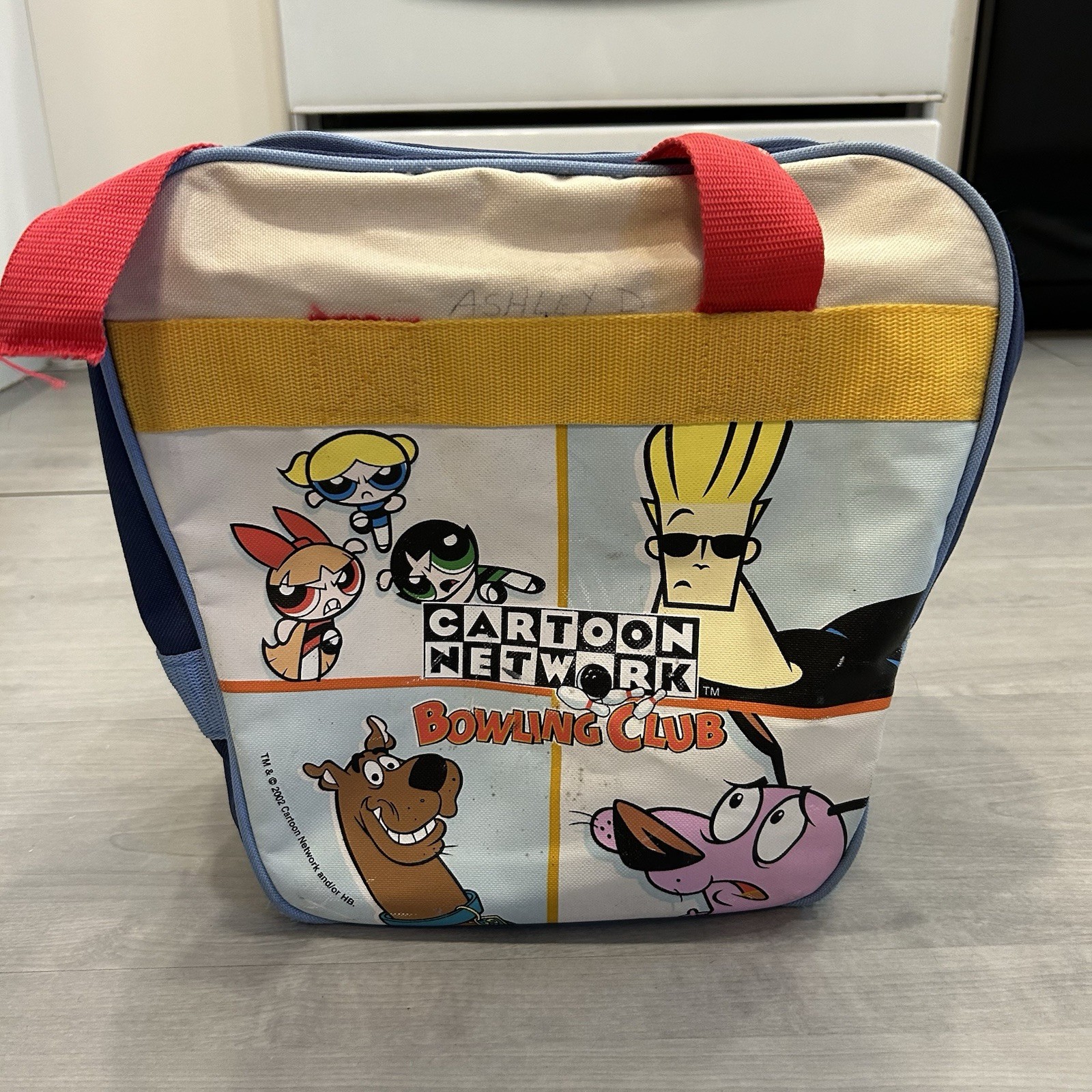 Vintage 2002 Cartoon Network Powerpuff Girls Bowling Ball Bag Kids Set Retro