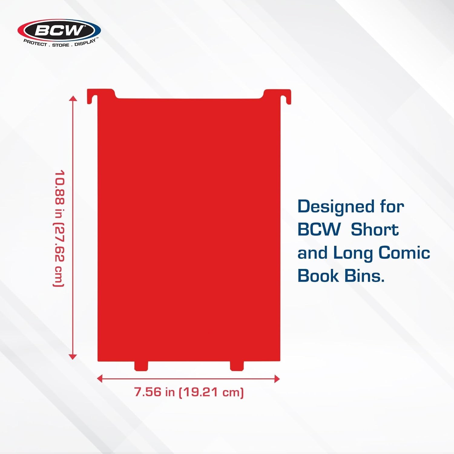 Visual Comic Collection Management | 3-Pack Red Dividers for Short and Long Bins