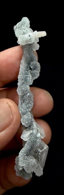 Chalcedony blackish Stalactite formation with Stilbite # 753