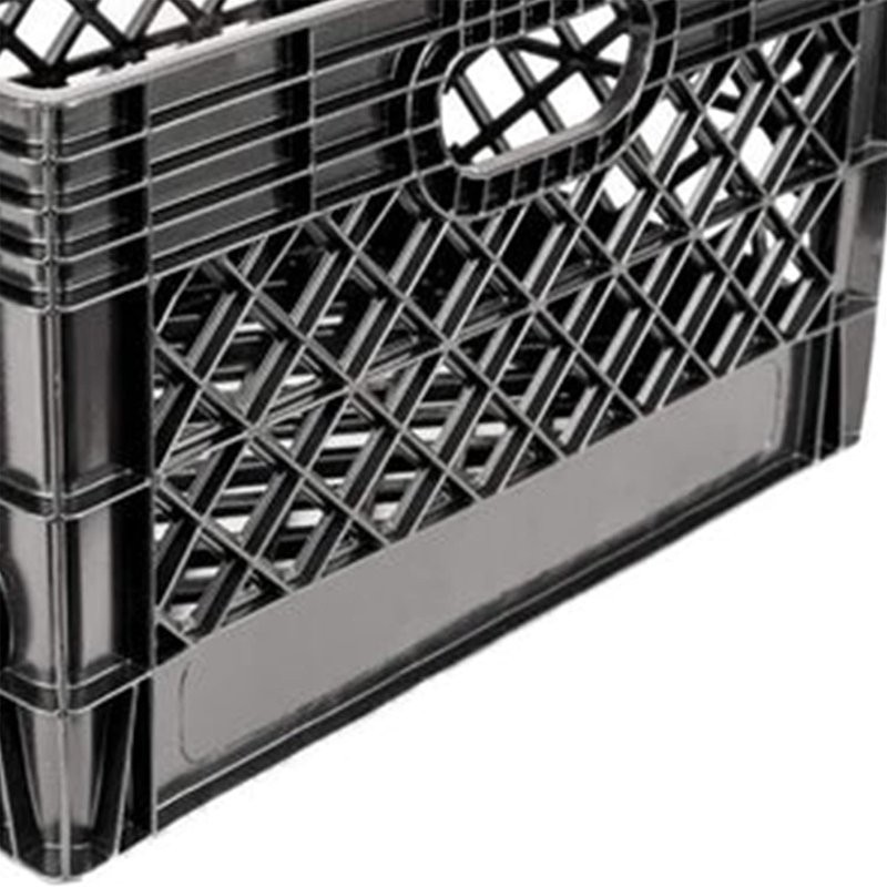 Juggernaut Storage 24QT Plastic Heavy-Duty Milk Crate, Black