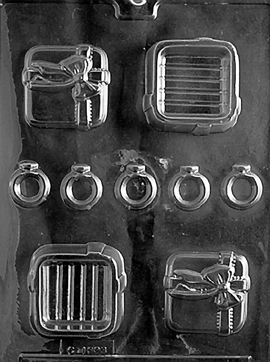 WEDDING RING POUR BOX Chocolate Candy Mold diamonds marriage rings engagement